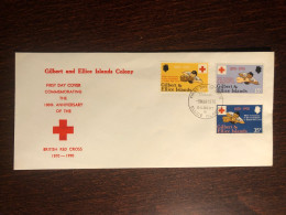 GILBERT & ELLICE FDC COVER 1970 YEAR  RED CROSS HEALTH MEDICINE STAMPS - Gilbert & Ellice Islands (...-1979)