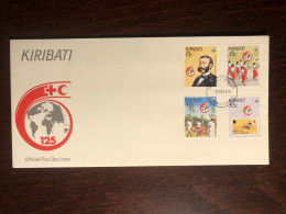 KIRIBATI FDC COVER 1988 YEAR RED CROSS DUNANT HEALTH MEDICINE STAMPS - Kiribati (1979-...)