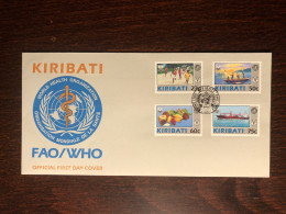 KIRIBATI FDC COVER 1992 YEAR WHO FAO HEALTH MEDICINE STAMPS - Kiribati (1979-...)