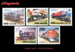 CUBA MINT. 2005-16 HISTORIA DEL FERROCARRIL. LOCOMOTORAS - Nuevos