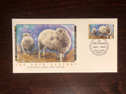 MARSHALL ISL. FDC COVER 2000 YEAR CLONED ANIMALS HEALTH MEDICINE STAMPS - Marshall Islands