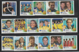 Australia 2000 Olympic Games In Sydney - Gold Medal Winners 16 Stamps + Torch Relay MNH/**. Postal Weight 0,09 Kg - Verano 2000: Sydney