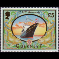 GUERNSEY 1998 - Scott# 663 Royal Yacht 5 Pound MNH - Guernesey