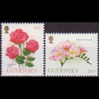GUERNSEY 1997 - Scott# 584-5 Flowers Set Of 2 MNH - Guernesey