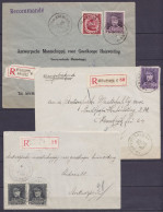 Lot De 7 Lettres Recommandées Affr. "Albert En Casquette" Càd ANTWERPEN-ANVERS 1932 à 1936 Pour E/V - 1931-1934 Mütze (Képi)