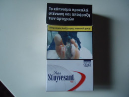 GREECE USED EMPTY CIGARETTES BOXES STUYVESANT  RED - Schnupftabakdosen (leer)