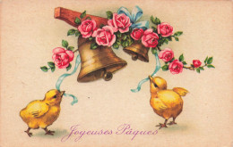 FETES - VOEUX - Pâques - Joyeuses Pâques - Deux Poussins  - Carte Postale Ancienne - Pascua