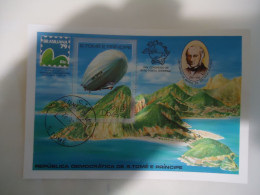 SAO TOME AND PRINCIPE  USED  SHEET  BALLON  ZEPPELIN  1973 - Zeppeline