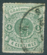 Luxembourg   Yvert 15 Ob TB  - 1859-1880 Stemmi