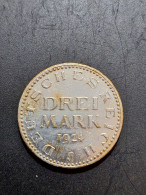 1924J Allemagne Germany Weimar Republic 3 Mark Silver. - 3 Mark & 3 Reichsmark