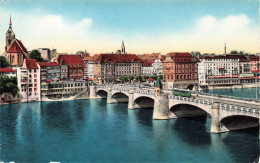 SUISSE - Bâle - Vue Sur Le Pont Du Milieu -  Colorisé - Carte Postale Ancienne - Basilea