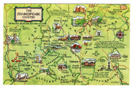 Map Card The Shakespeare Country - Other & Unclassified