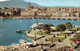 SUISSE - Genève - Vue Générale Sur Le Quai Du Mont Blanc, La Rade Et La Ville -  Colorisé - Carte Postale - Autres & Non Classés
