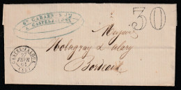 Lettre Complète De 1861 Taxée - - 1801-1848: Precursori XIX