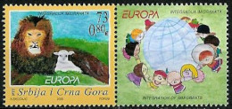 Europa CEPT 2006 Serbie Et Monténégro - Serbia - Serbien Y&T N°3157a - Michel N°3330+ZF *** - 0,80€ EUROPA - 2006