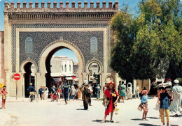 MAROC - Fès - Vue Sue La Porte Boujeloud - Animé - Colorisé - Carte Postale - Fez (Fès)