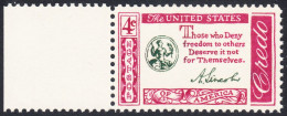 !a! USA Sc# 1143 MNH SINGLE W/ Left Margin - Credo: Lincoln - Ongebruikt