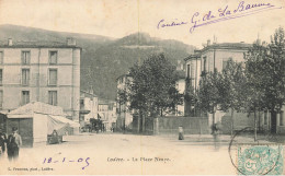 Lodève * 1905 * Stand " AUX BERLINGOTS ... " Fête Foraine Foire ? * La Place Neuve - Lodeve