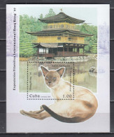 Cuba 1997 - Stamp Exhibition HONG_KONG'97:Cats, Mi-Nr. Bl. 147, MNH** - Unused Stamps