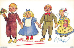 ENFANTS EN HABIT DE FETE FILLETTE AVEC POUPEE ILLUSTRATION SCHOENPFLUG - Schoenpflug, Fritz