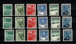 1943 NORVEGE  3 X Serie N° 263 à 268 ** Gouvernement En Exil - 1943-45 - Ungebraucht