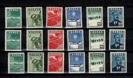 1943 NORVEGE  3 X Serie N° 263 à 268 ** Gouvernement En Exil - 1943-45 - Ongebruikt