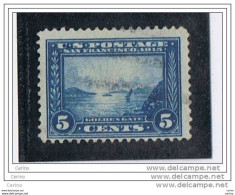 U.S.A.:  1912/15  S. FRANCISCO  EXPO  -  5 C. USED  STAMP  -  D. 12  -  YV/TELL. 197 - Gebraucht