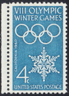 !a! USA Sc# 1146 MNH SINGLE W/ Left Margin (a2) - Olympic Winter Games - Unused Stamps