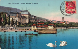 SUISSE - Neuchâtel - Vue Générale De L'entrée Du Port Et Musée - Carte Postale Ancienne - Neuchâtel