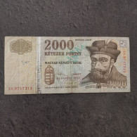 BILLET CIRCULE 2000 FORINT 2013 HONGRIE / ECRITURE / HUNGARY - Hungary