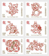 Guernsey - Postfris / MNH - Complete Set Year Of The Dragon 2024 - Guernesey