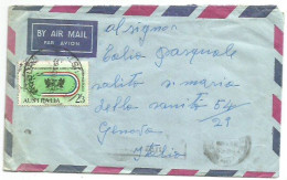 Australia Commonwealth Games 2S3 Solo Franking Airmail Cover Sidney 10dec1962 X Italy - Cartas & Documentos