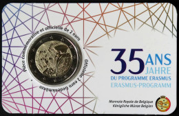 BE20022.4 - COINCARD BELGIQUE - 2022 - 2 Euros Comm. 35ans Programme Erasmus - F - Belgio