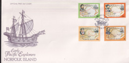 Norfolk Island 1994 Explorers Sc 550-561A FDC (3 COVERS) - Norfolk Island