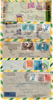 Brasilien 1945-49, 5 Luftpost Briefe, Dabei Zensur U. 3x Reko! - Cartas & Documentos