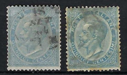 ITALIE Ca.1863-77: 2x Le Y&T 17 Obl., 2 Nuances - Used