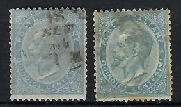 ITALIE Ca.1863-77: 2x Le Y&T 17 Obl., 2 Nuances - Oblitérés