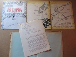 Dossier Création LA GRANDE MOTTE - CARNON Amenagement Du Departement De L'Herault MISSION RACINE Fin 1960 - Altri Disegni