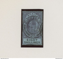 1903 Gibilterra, Stanley Gibbons N. 54, 8 Scellini Dull Purple And Black, Edoardo VII - Usato - Other & Unclassified