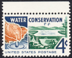 !a! USA Sc# 1150 MNH SINGLE W/ Top Margin - Water Conservation - Nuevos