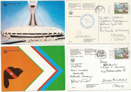 Olympic Games 1976 Montreal - Italia Mission - #2 Event Pcards By Athletes To Ice Sports Fed. President - Maximumkaarten