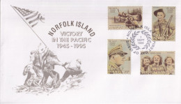 Norfolk Island 1995 VP Day Sc 587-90 FDC - Ile Norfolk