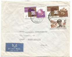 Congo Commerce Airmail Cover Kinshasa 18jun1969 X Italy With  Stamps Rate 99k - Storia Postale