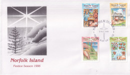 Norfolk Island 1996 Christmas Sc 610-13 FDC - Norfolk Island