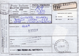 Italia (1995) - Bollettino Pacchi In Tariffa Ridotta Da Roma Per Villanova D'Albenga (SV) - (libri) - Postal Parcels