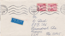 From Czechoslovakia To USA - 1972 - Storia Postale