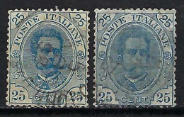 ITALIE Ca.1891-97: 2x Le Y&T 61 Obl., 2 Nuances - Used