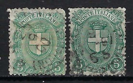 ITALIE Ca.1891-97: 2x Le Y&T 58 Obl., 2 Nuances - Used