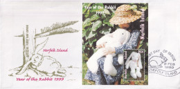 Norfolk Island 1999 Year Of Rabbit Sc 672 FDC - Norfolk Island