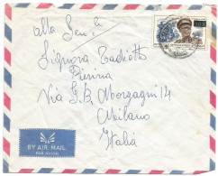 Congo Airmail Cover Lubumbashi 1971 With Provisional Overprinted K.10 Solo Single Franking - Cartas & Documentos